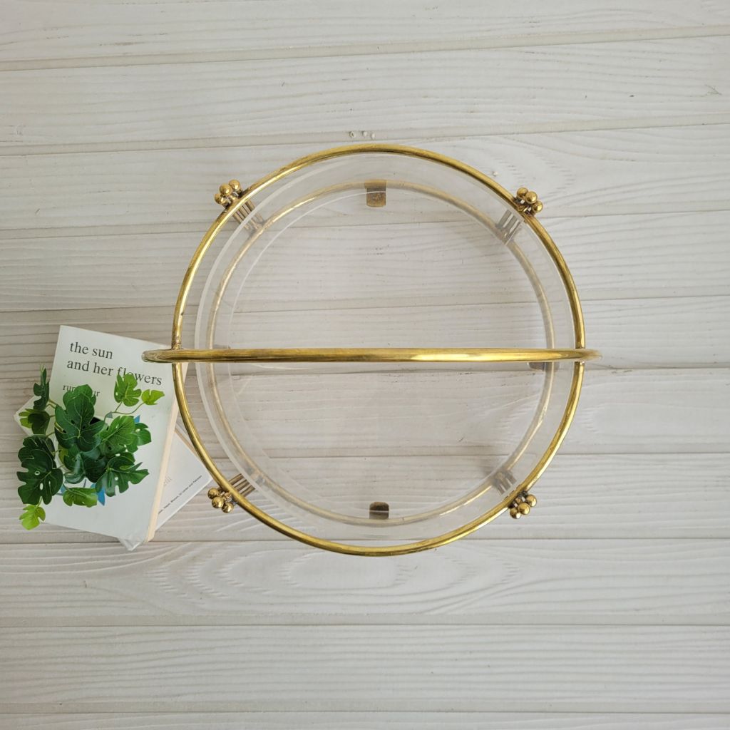 Floret Round Brass Basket