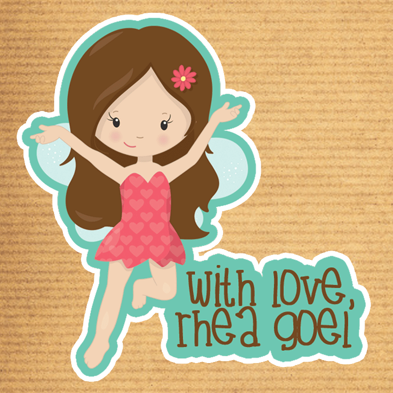Personailsed Fairy Shaped Gift Stickers