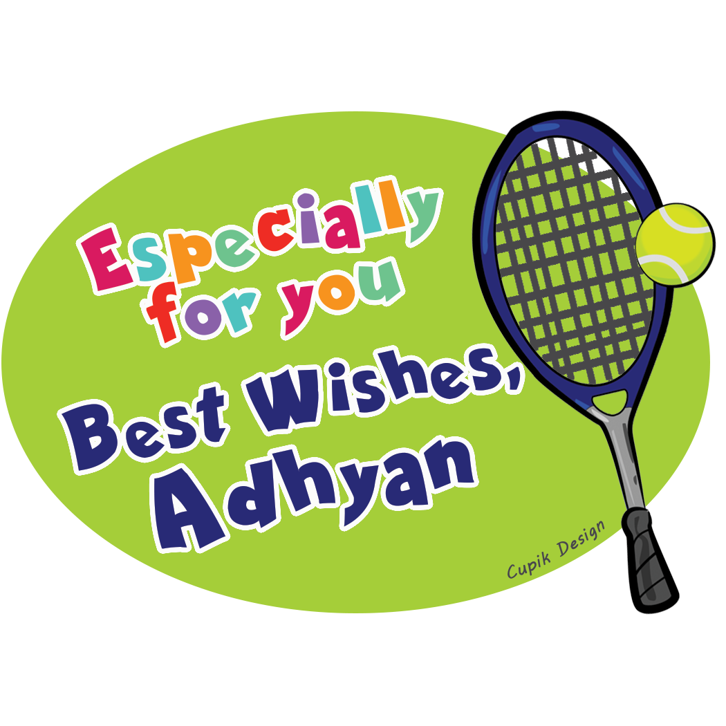 Personalised Gift Stickers - Tennis, Set of 18