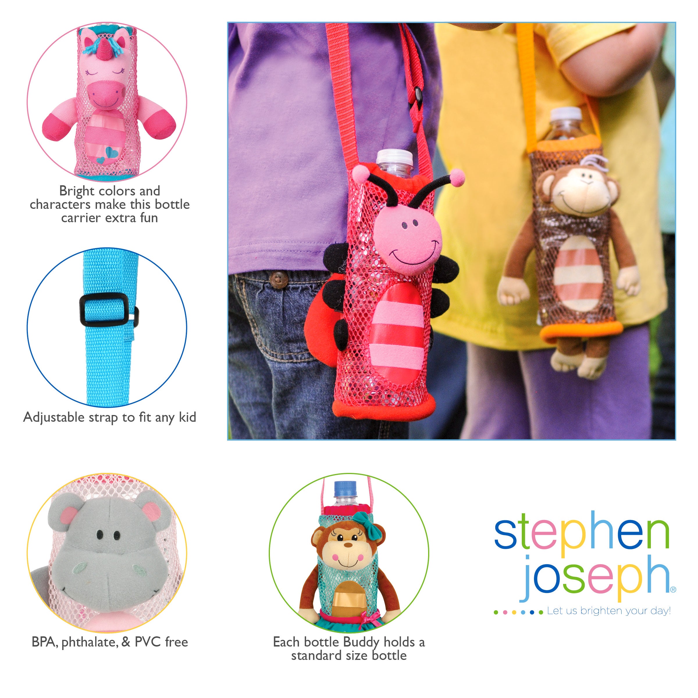 Stephen Joseph Bottle Buddy - Hippo