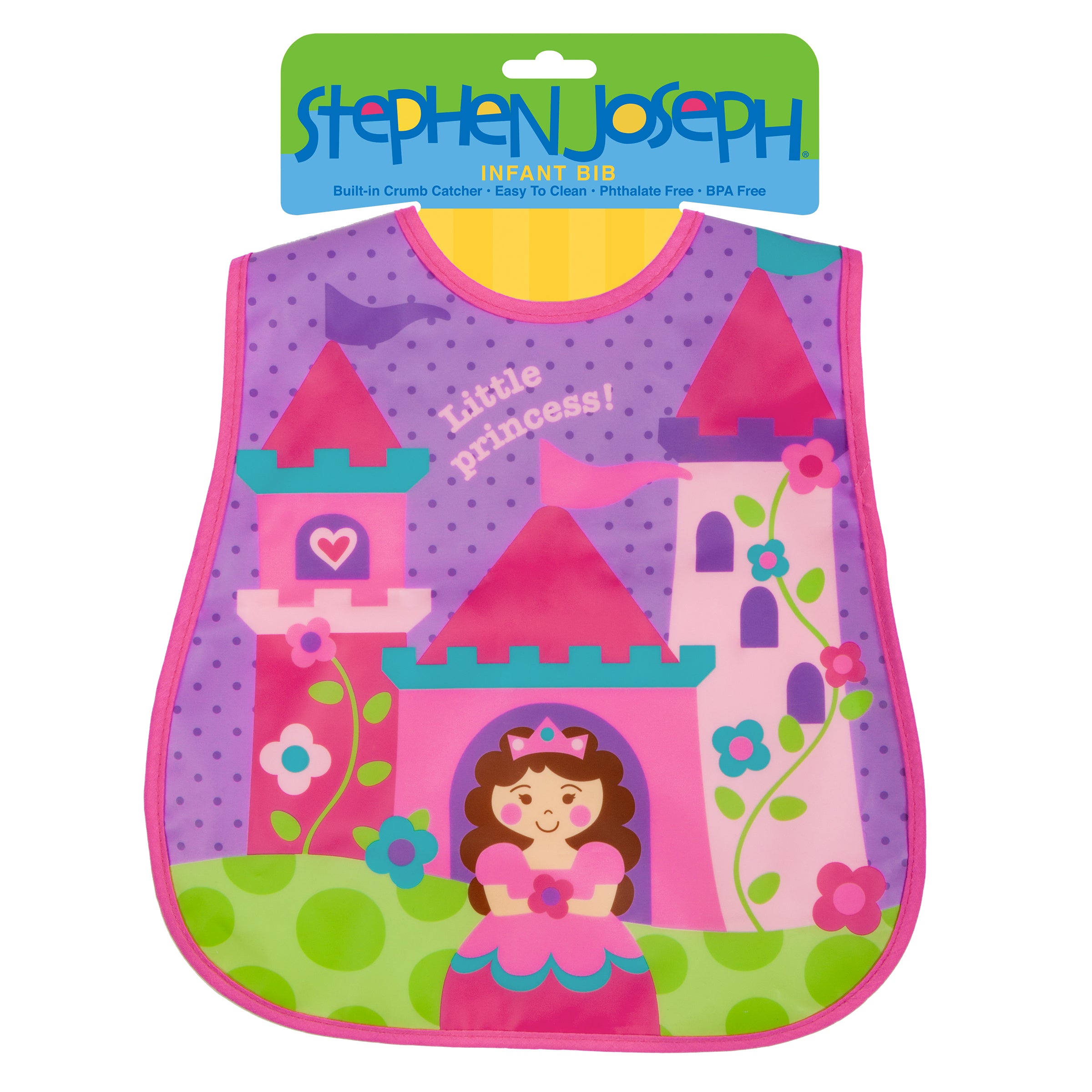 Stephen Joseph Wipeable Bibs - Princess