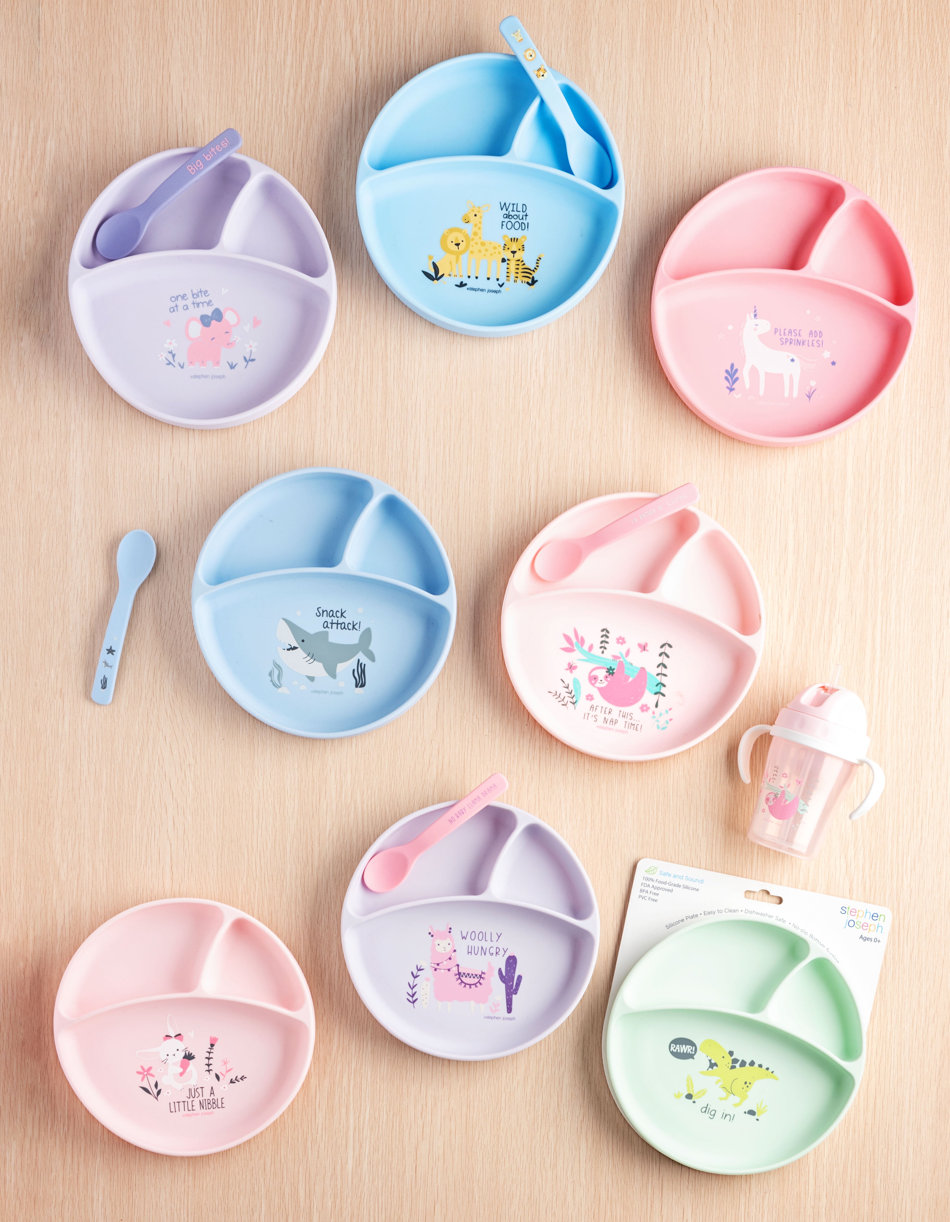 Silicon Baby Plate Space