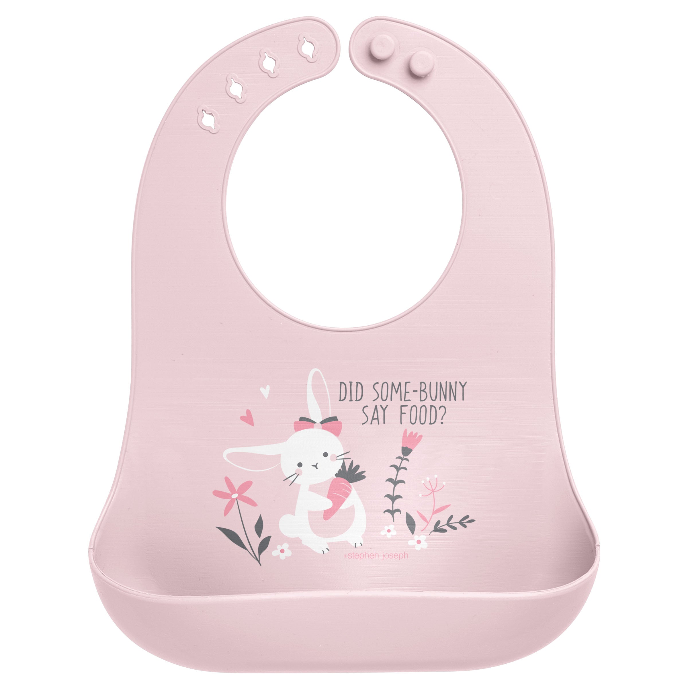 Stephen Joseph Silicone Bib - Bunny