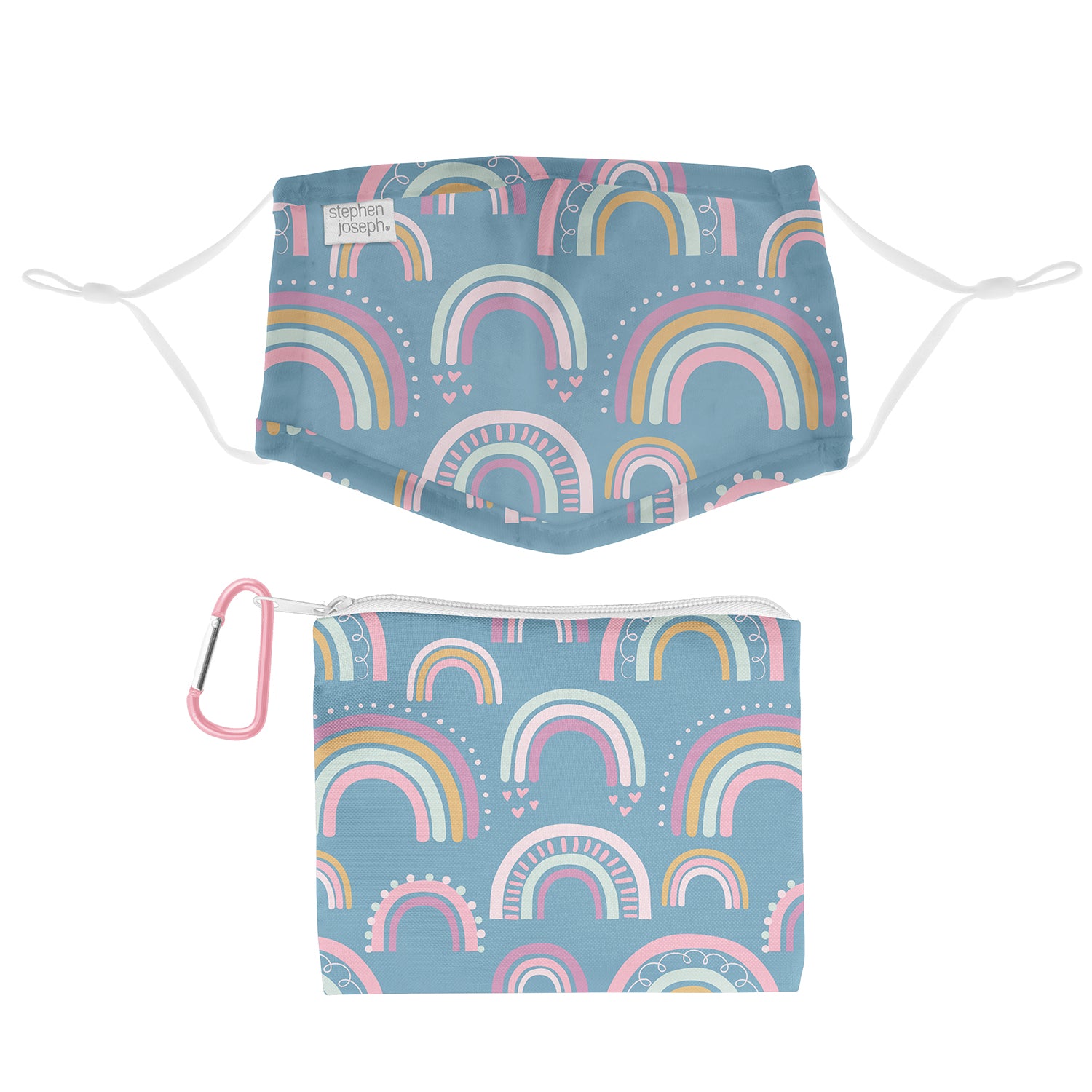 Adjustable Mask With Zipper Pouch Rainbow