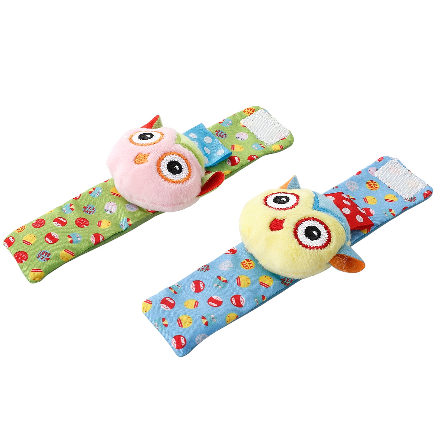 Baby Moo Owls In Love Multicolour Set of 2 Wrist Rattle