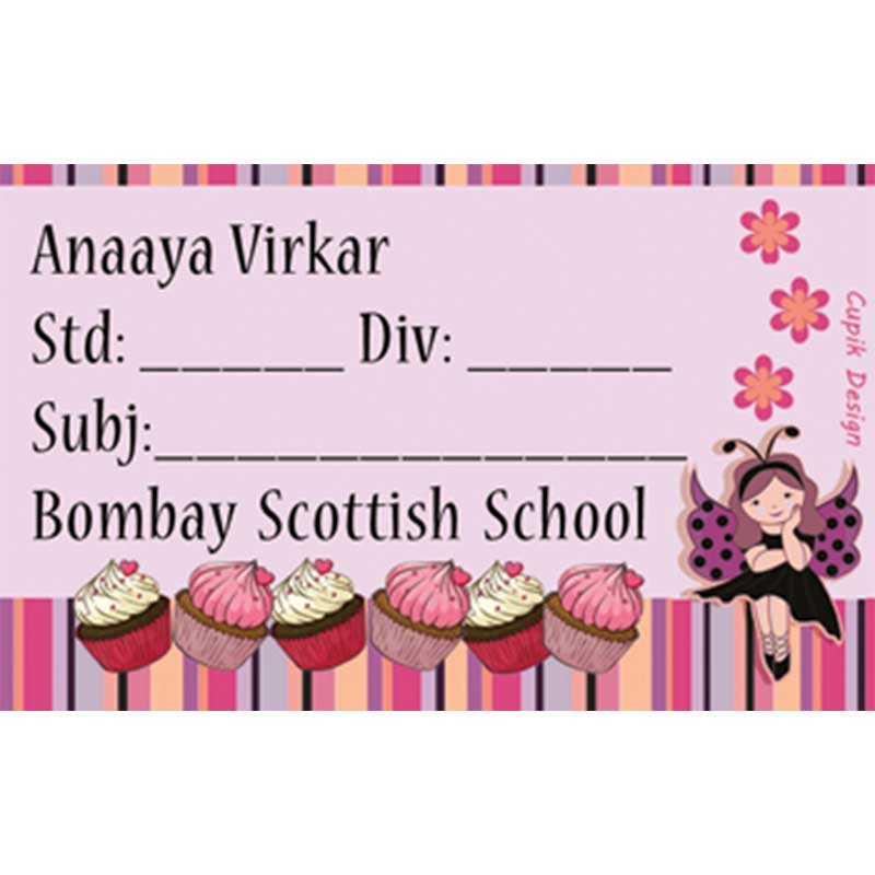 Personalised School Book Labels - Fairy, Pack of 20