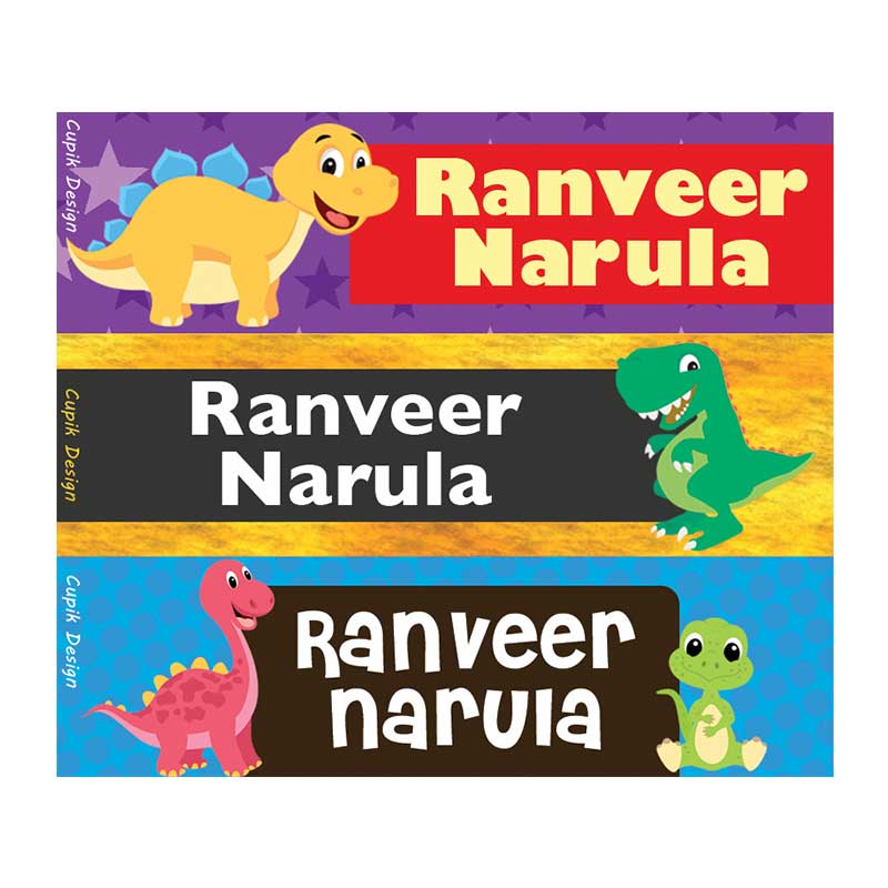 Name Stickers - Dinosaur, Set of 45