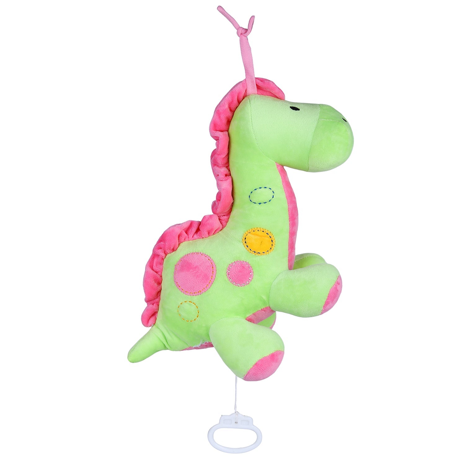 Dinosaur Bed Hanging Musical Pulling Toy - Green