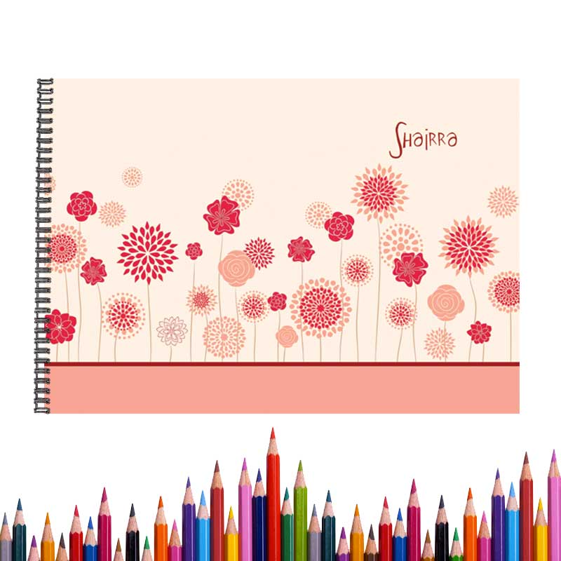 Personalised Floral Sketch Book