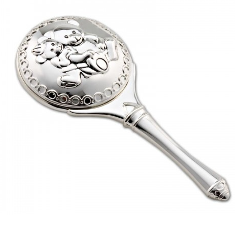 Frazer & Haws 92.5 Silver Plated Rattle - Bear Pattern