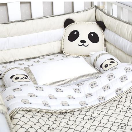 Masilo Organic Cot Bedding Set - Panda