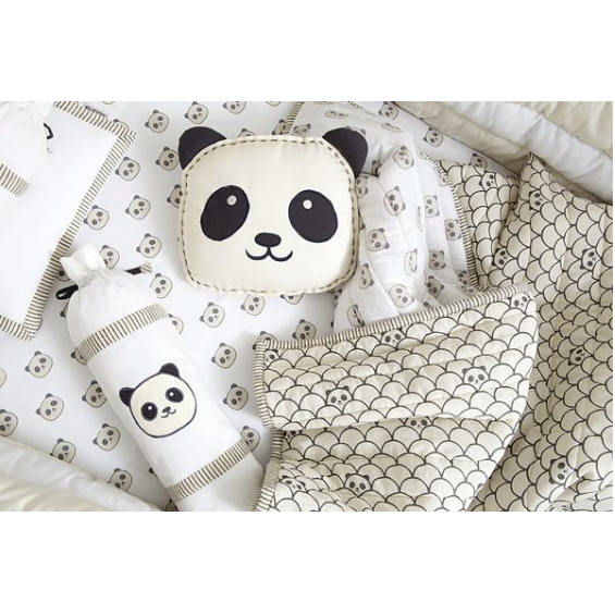 Masilo Organic Cot Bedding Set Panda