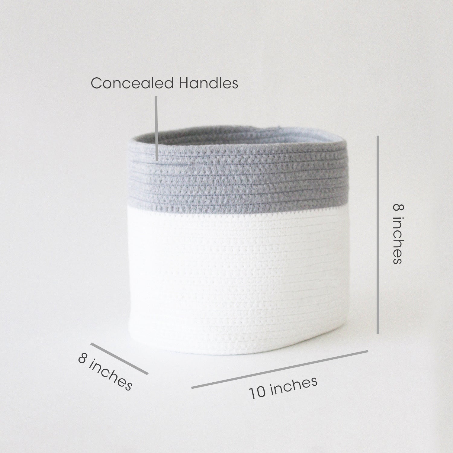 Personalized Storage Basket - Set of 2 - Grey
