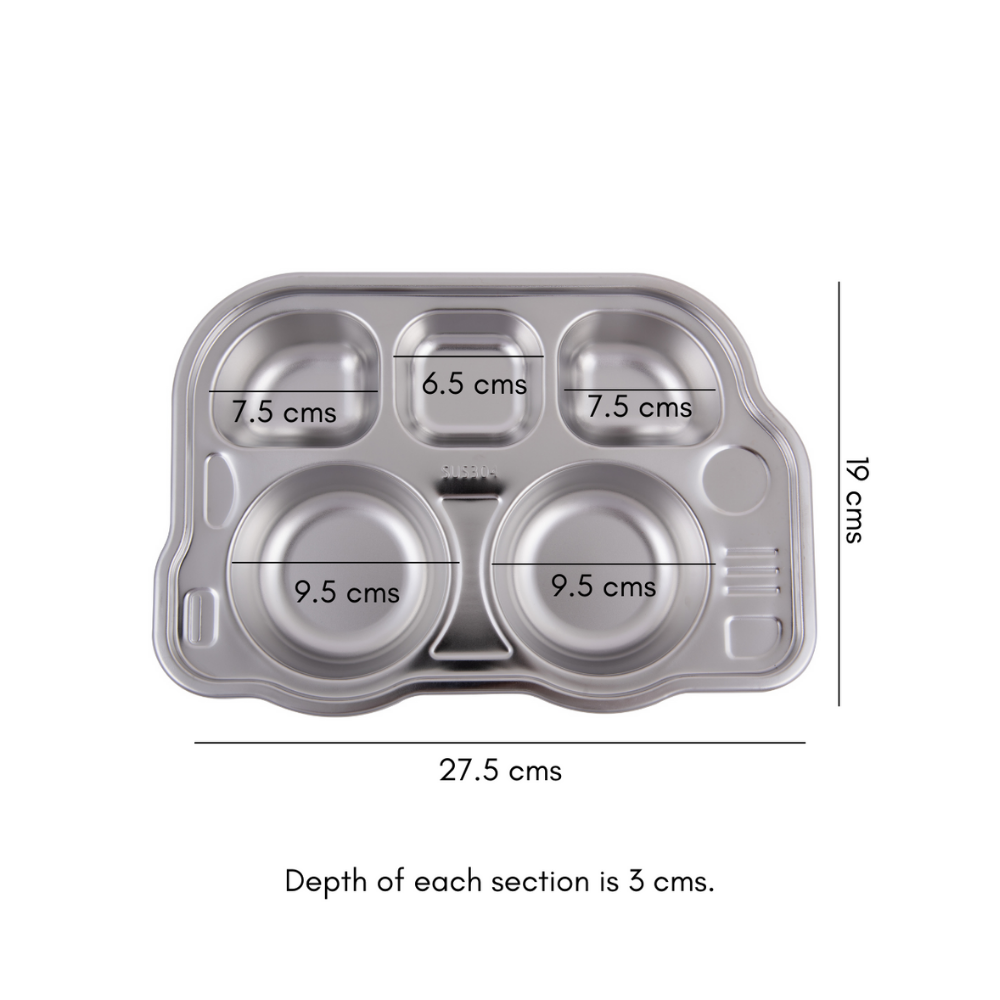 Stainless Steel Bus Lunch Plate