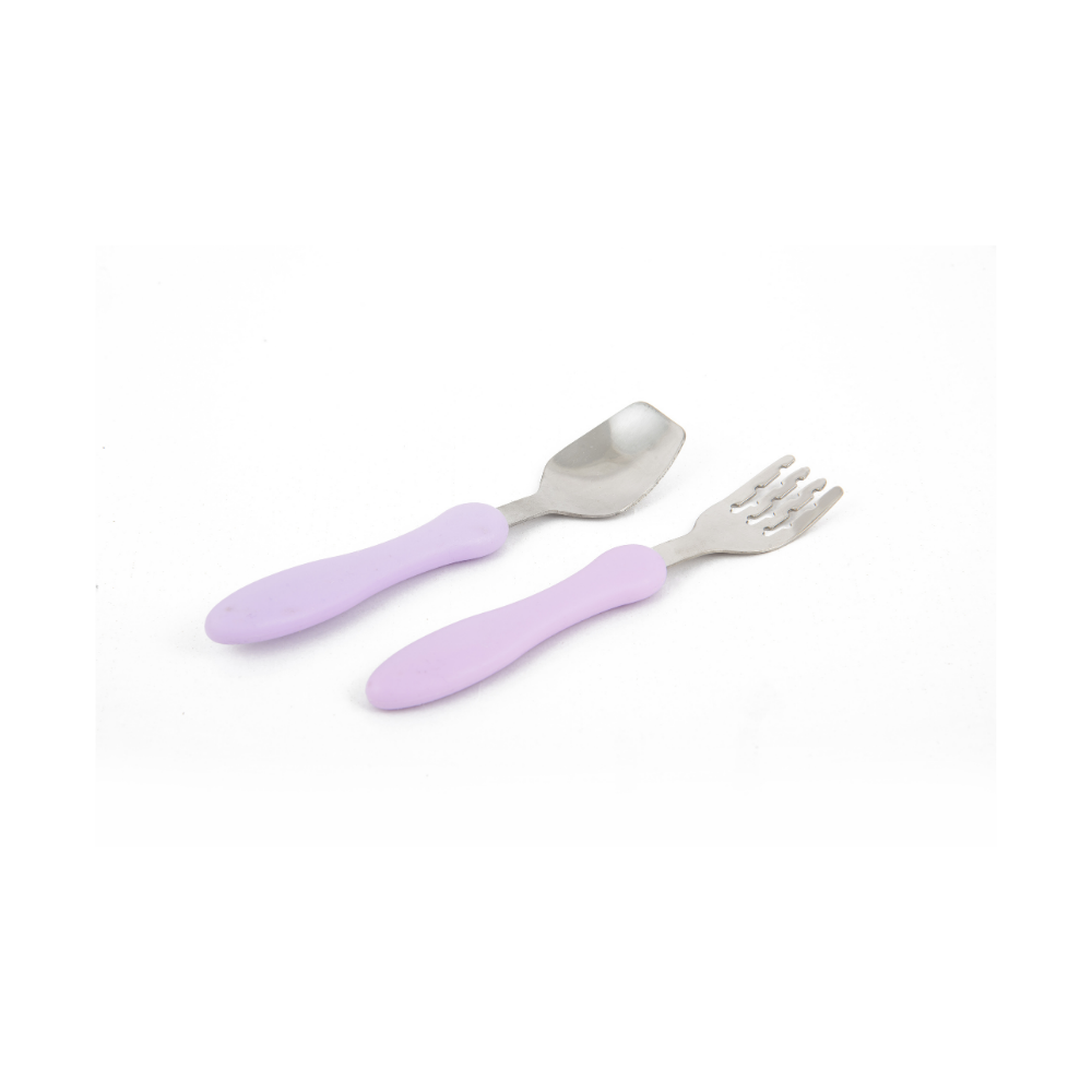 Stainless Steel Spoon And Fork Set( Pink)