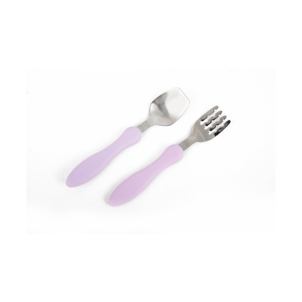 Stainless Steel Spoon And Fork Set( Pink)