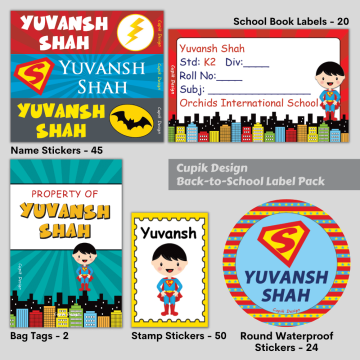 Superboy - Back To School Label Pack