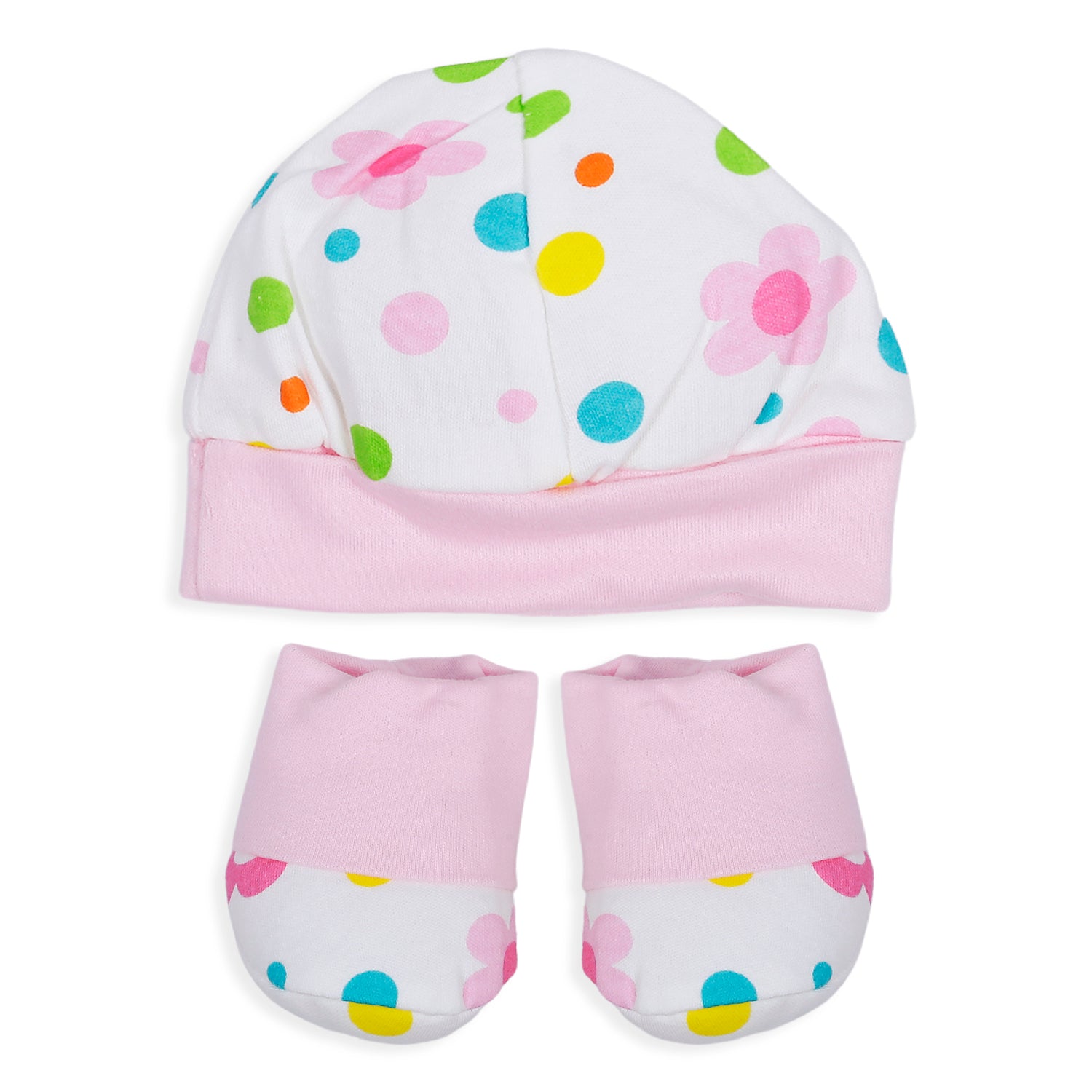 Baby Moo Floral Newborn Gift Set 4 Pcs - Pink