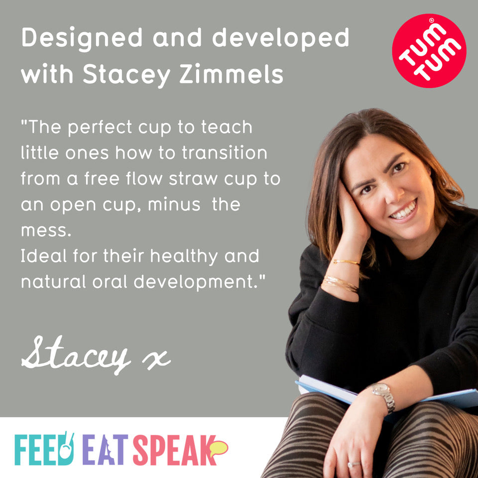 TUM TUM 3 Way Baby Trainer Cup, Designed With Feeding & Swallowing Specialist Speech Therapist, 180ml, Grey