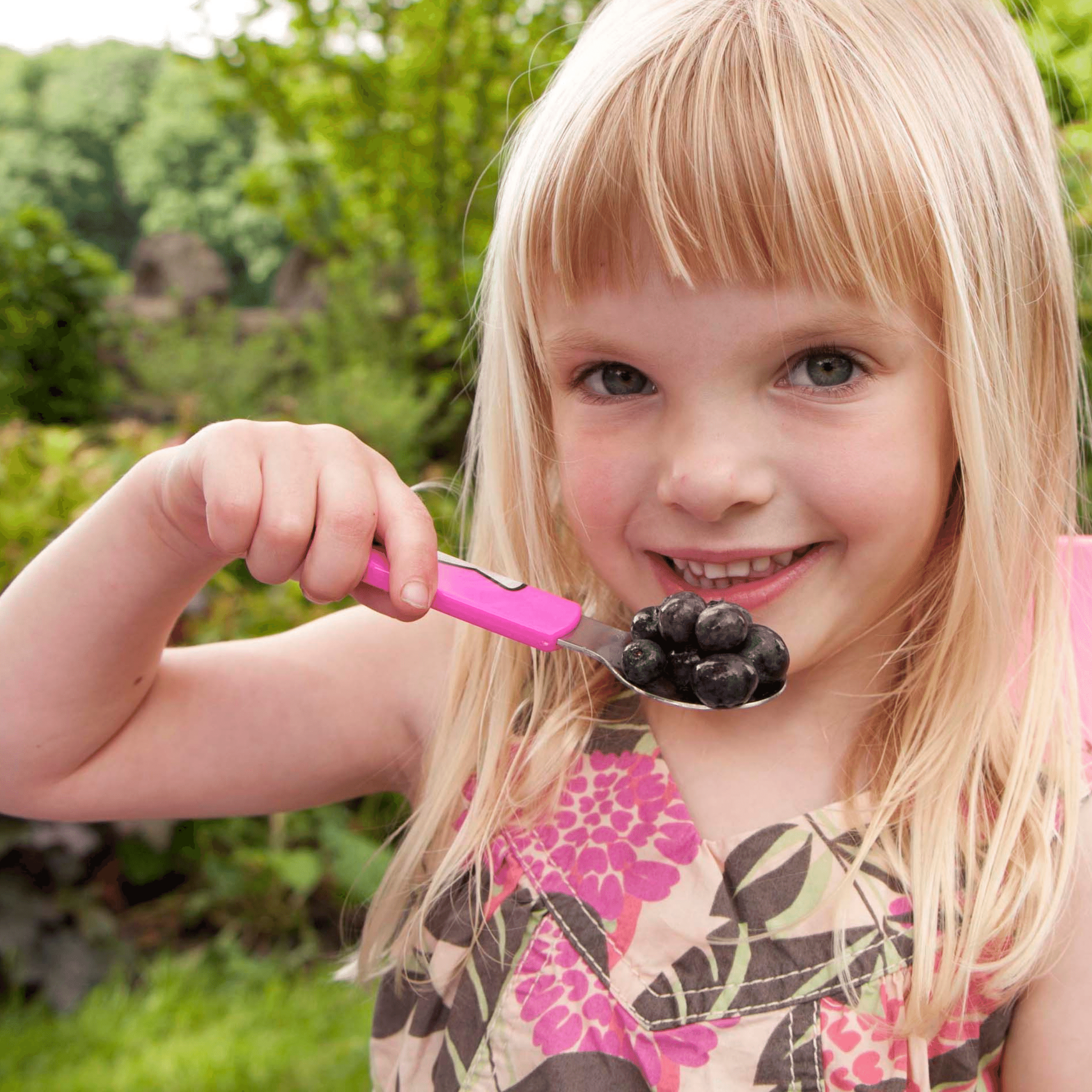 TUM TUM Easy Scoop Children's Cutlery Set With Travel Case - Bluebell