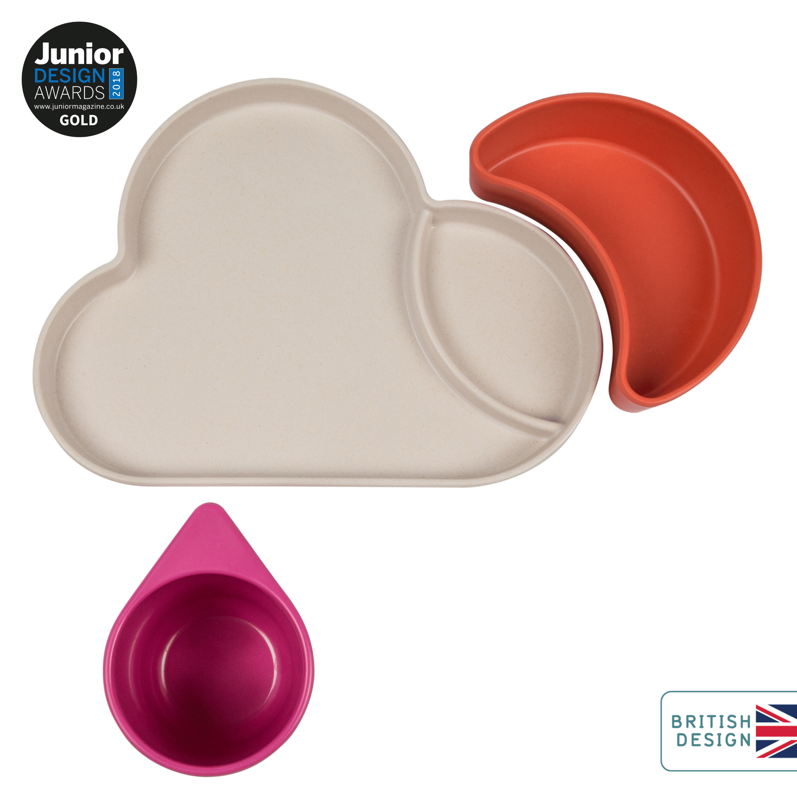 TUM TUM Eco Cloud Dining Set - Pink/Orange