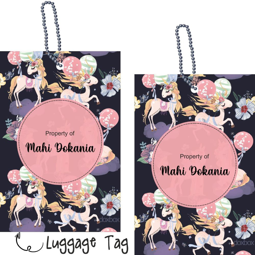 Luggage Tags - Unicorn Pattern