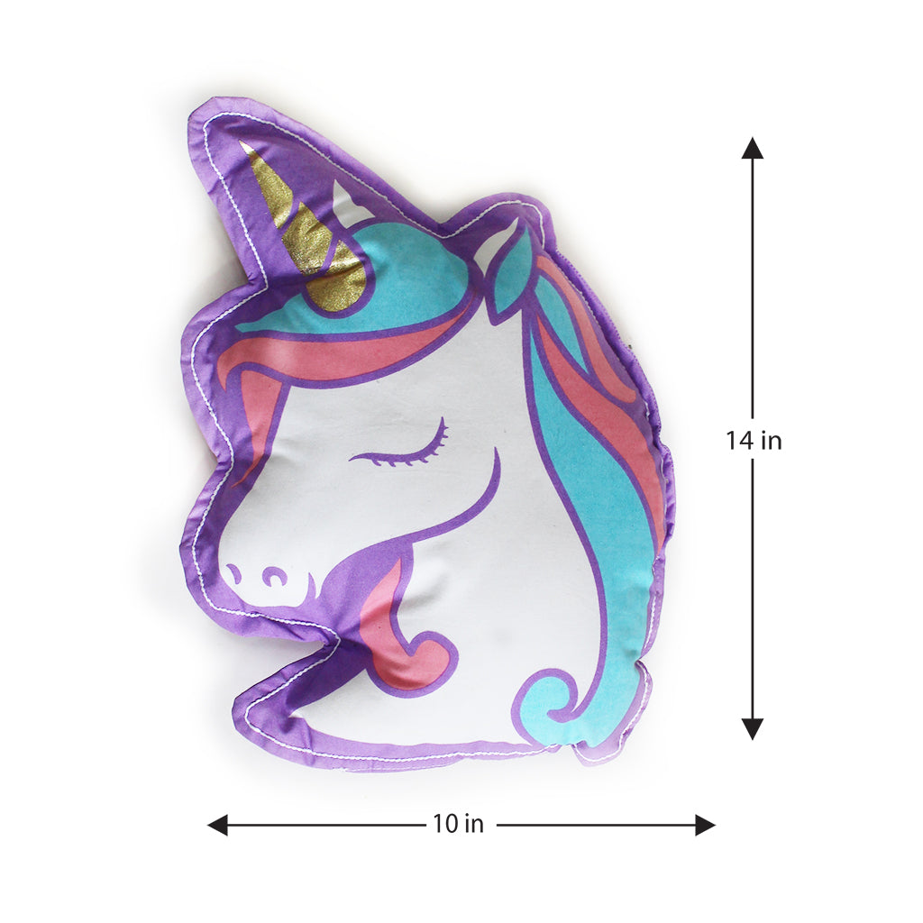 Shaped Cushion - Unicorn & Rainbows