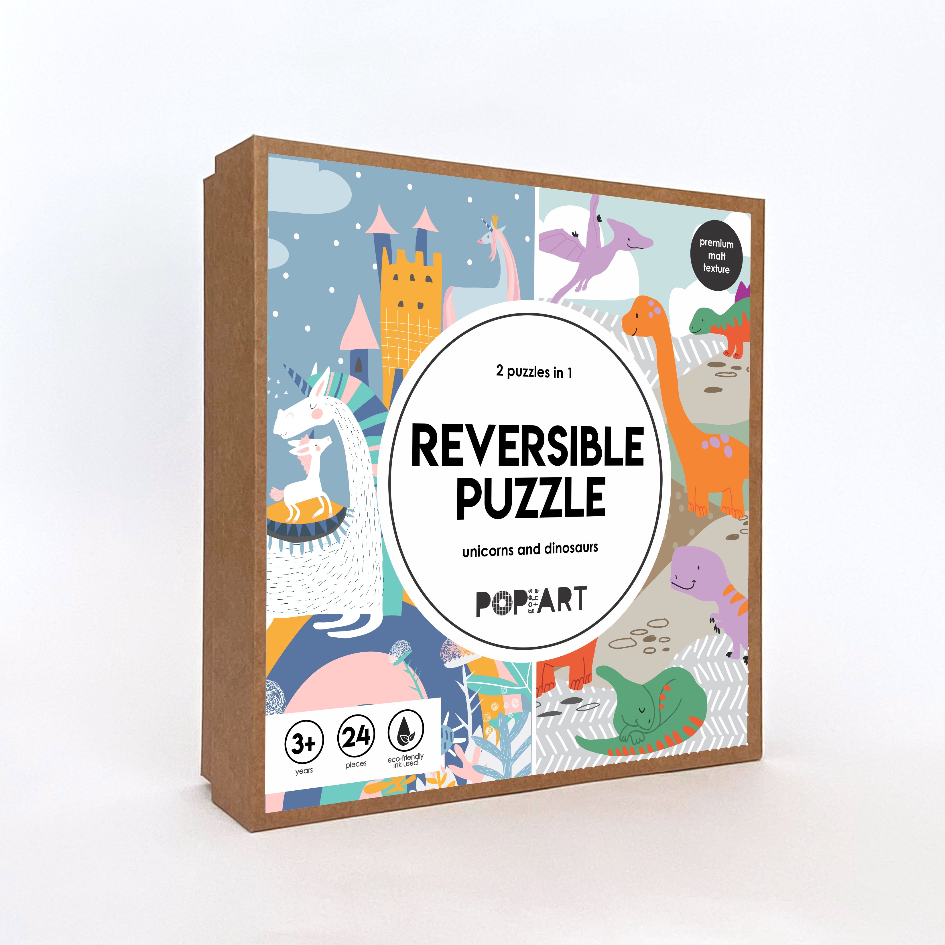 Reversible Puzzle | Unicorns and Dinosaurs