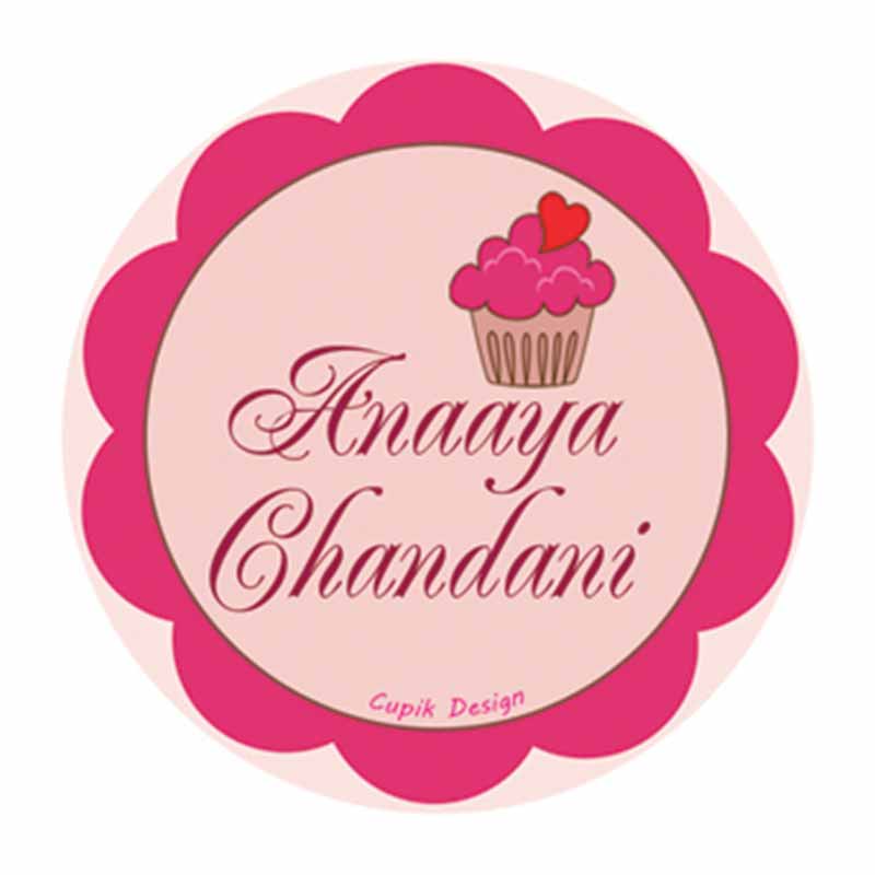 Personalised Pink Cupcake Waterproof Stickers (Round)