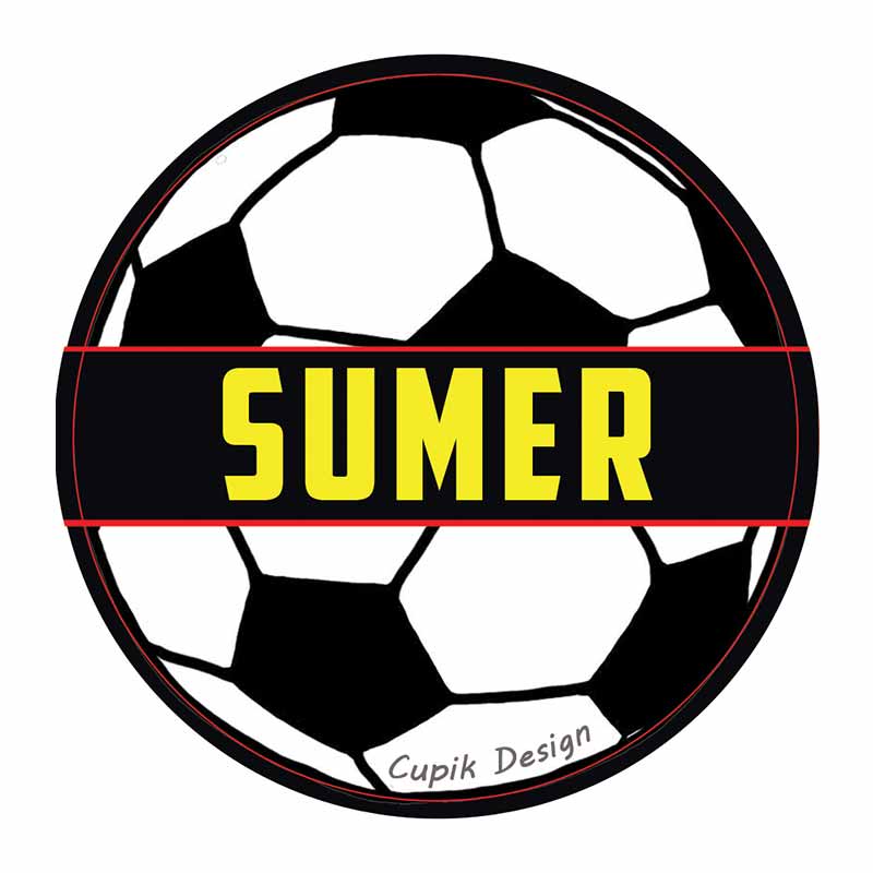 Personalised Football Waterproof Stickers (Round)