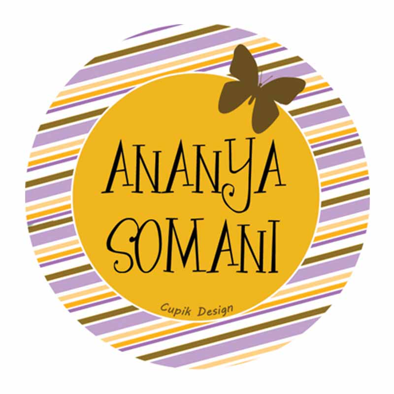 Personalised Purple Bohemian Waterproof Stickers (Round)