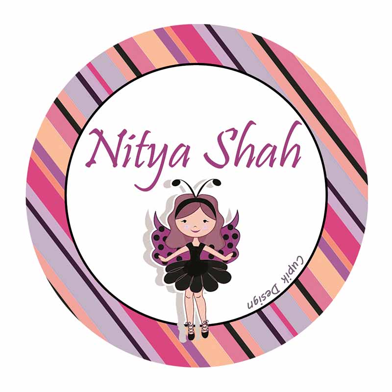 Personalised Fairy Waterproof Stickers (Round)