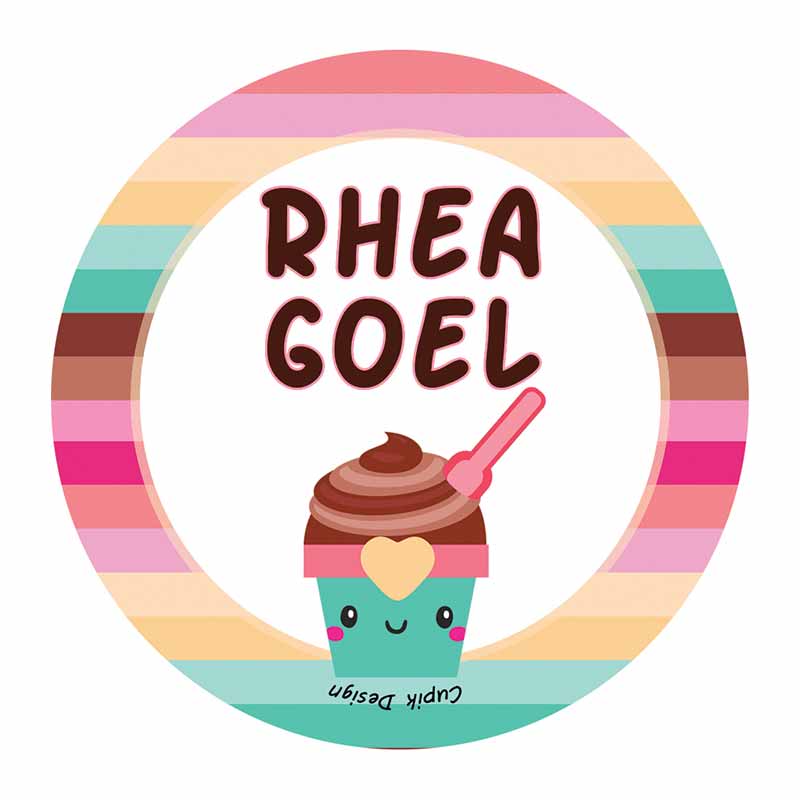 Personalised Ice Cream  Waterproof Stickers (Round)