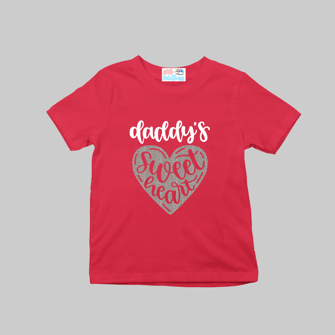 Daddy's Sweetheart Red Valentine Day Onesie / Romper / Tshirt