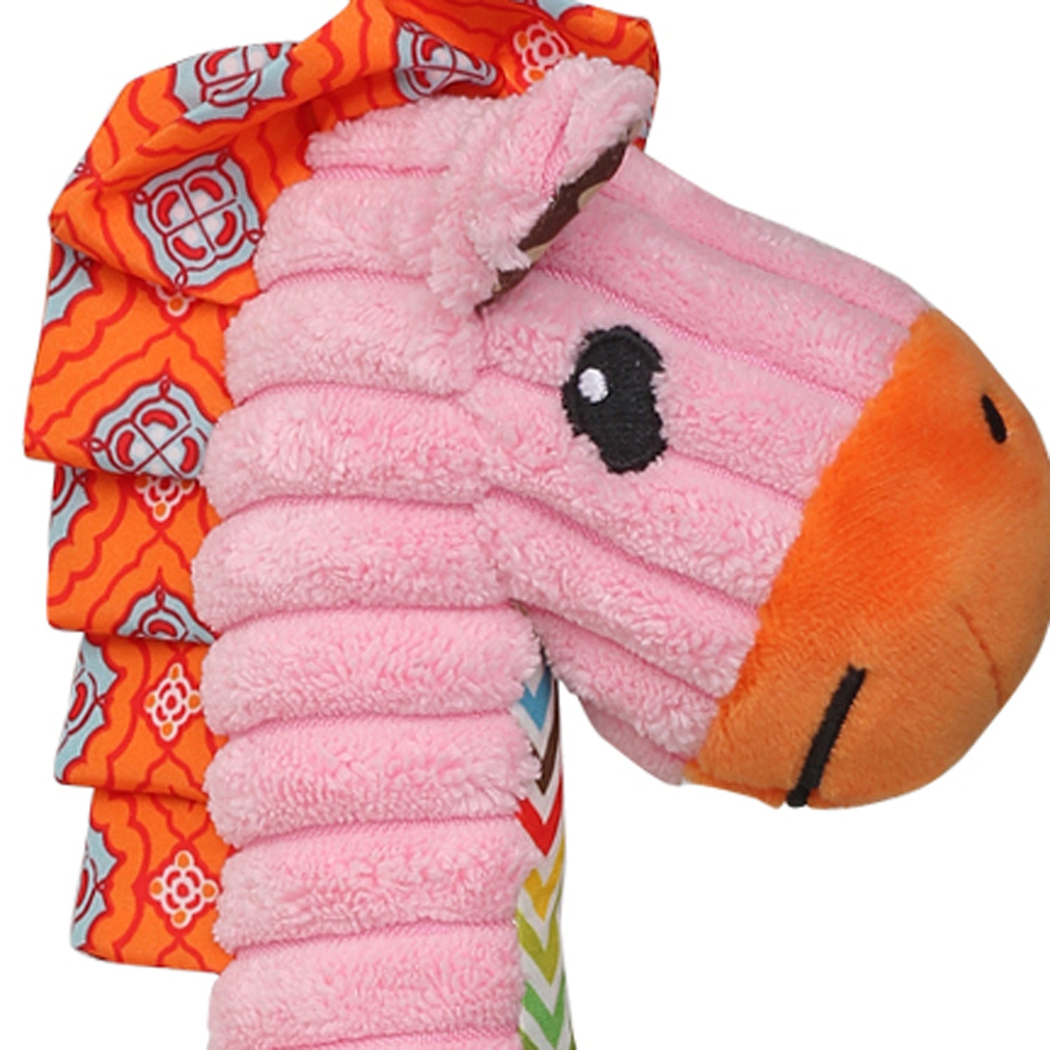 Baby Moo Giraffe Pink Pulling Toy With Teether