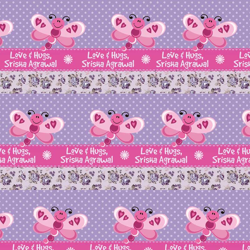 Personalised Wrapping Paper 13x26" - Vintage, Set of 50