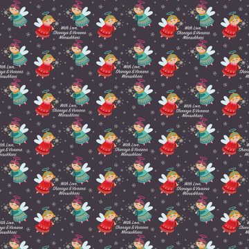Personalised Wrapping Paper 13x26" - Heavenly Angels, Set of 50