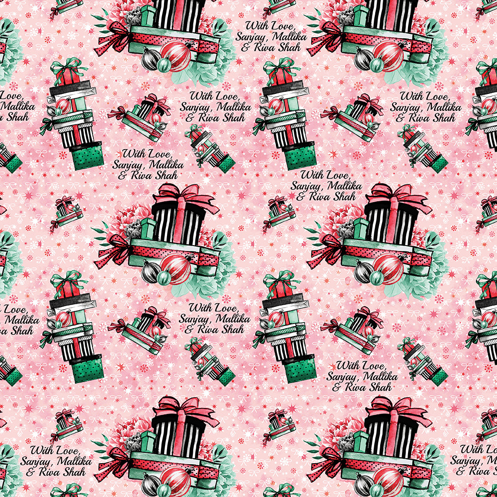 Personalised Wrapping Paper 13x26" - Gifting Joy 1, Set of 50