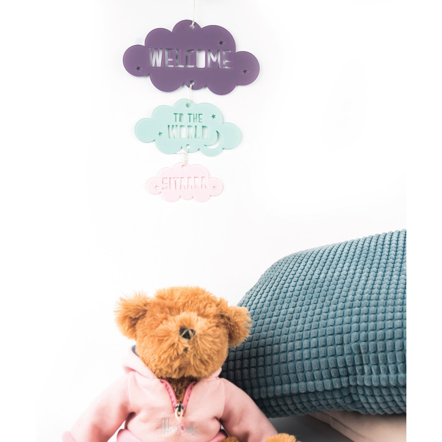 Welcome Baby Personalised Cloud Mobile