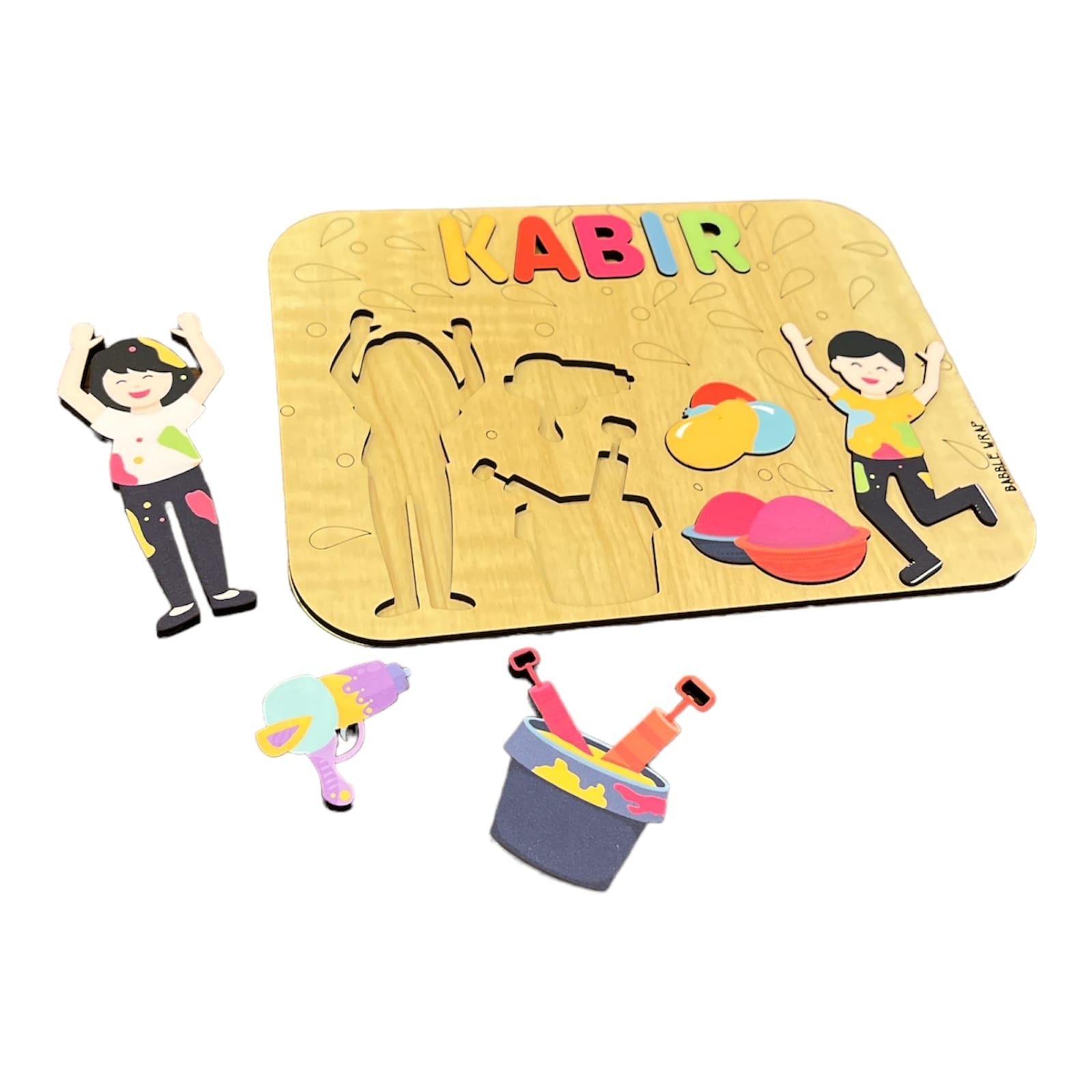 Holi Wooden Name Puzzle- Rang Rasiya