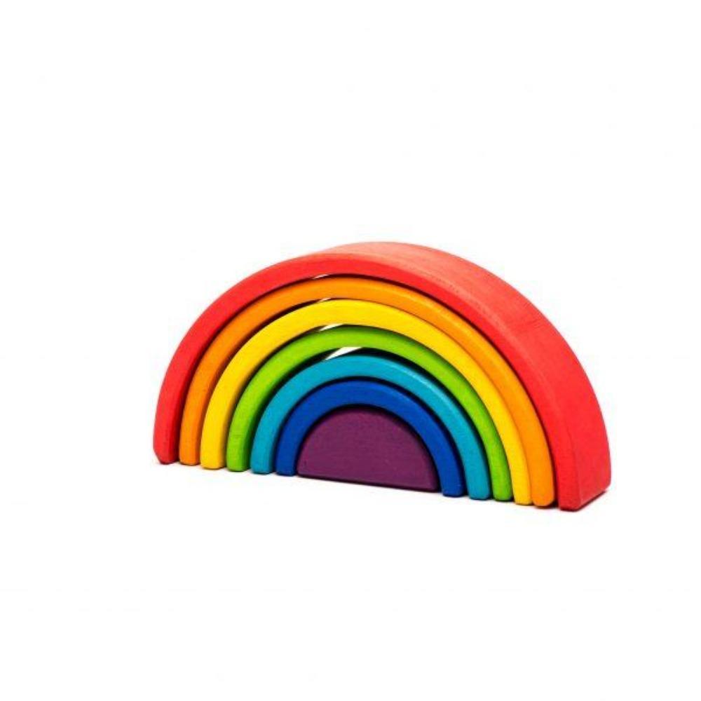 Wooden Rainbow Stacker 7 Piece-Preschool Toys-Open Ended-Toycra