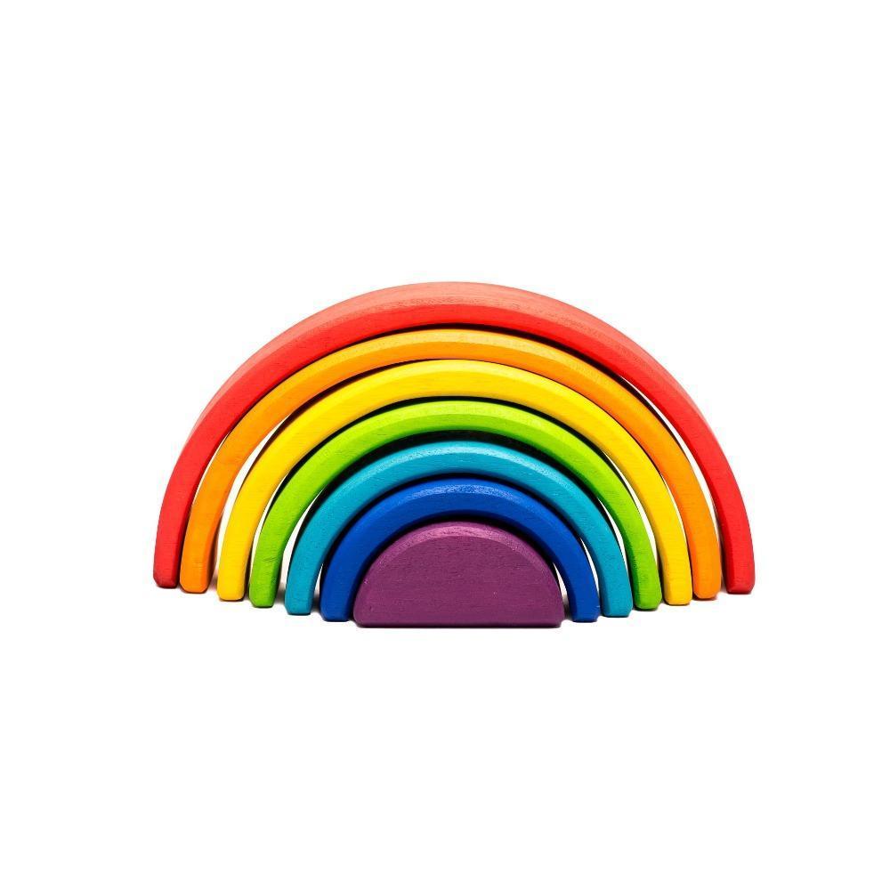Wooden Rainbow Stacker 7 Piece-Preschool Toys-Open Ended-Toycra