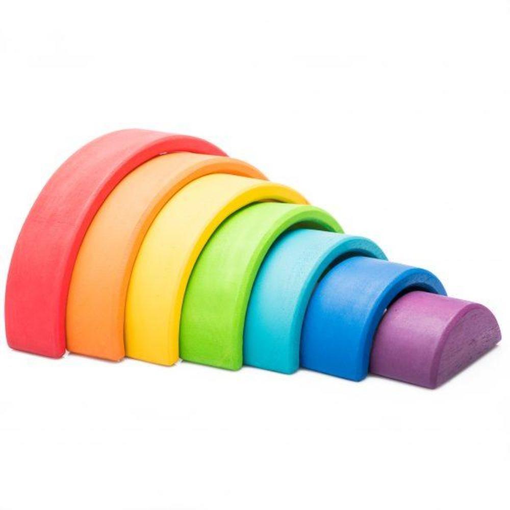 Wooden Rainbow Stacker 7 Piece-Preschool Toys-Open Ended-Toycra