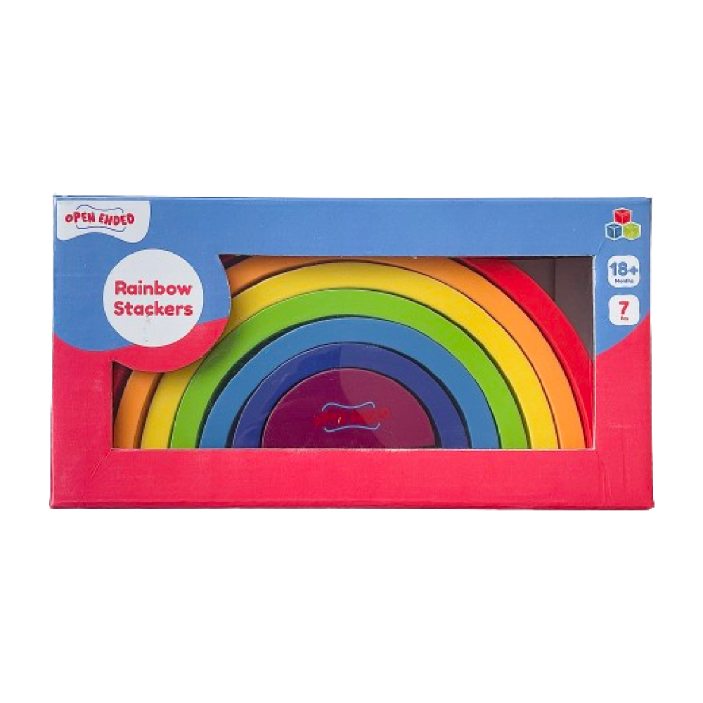 Wooden Rainbow Stacker 7 Piece-Preschool Toys-Open Ended-Toycra