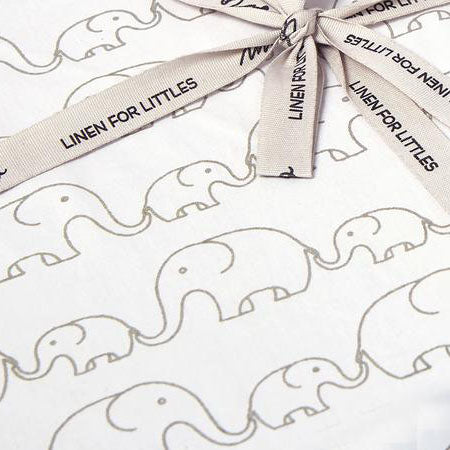 Masilo Organic Fitted Cot Sheet - Elephant Parade