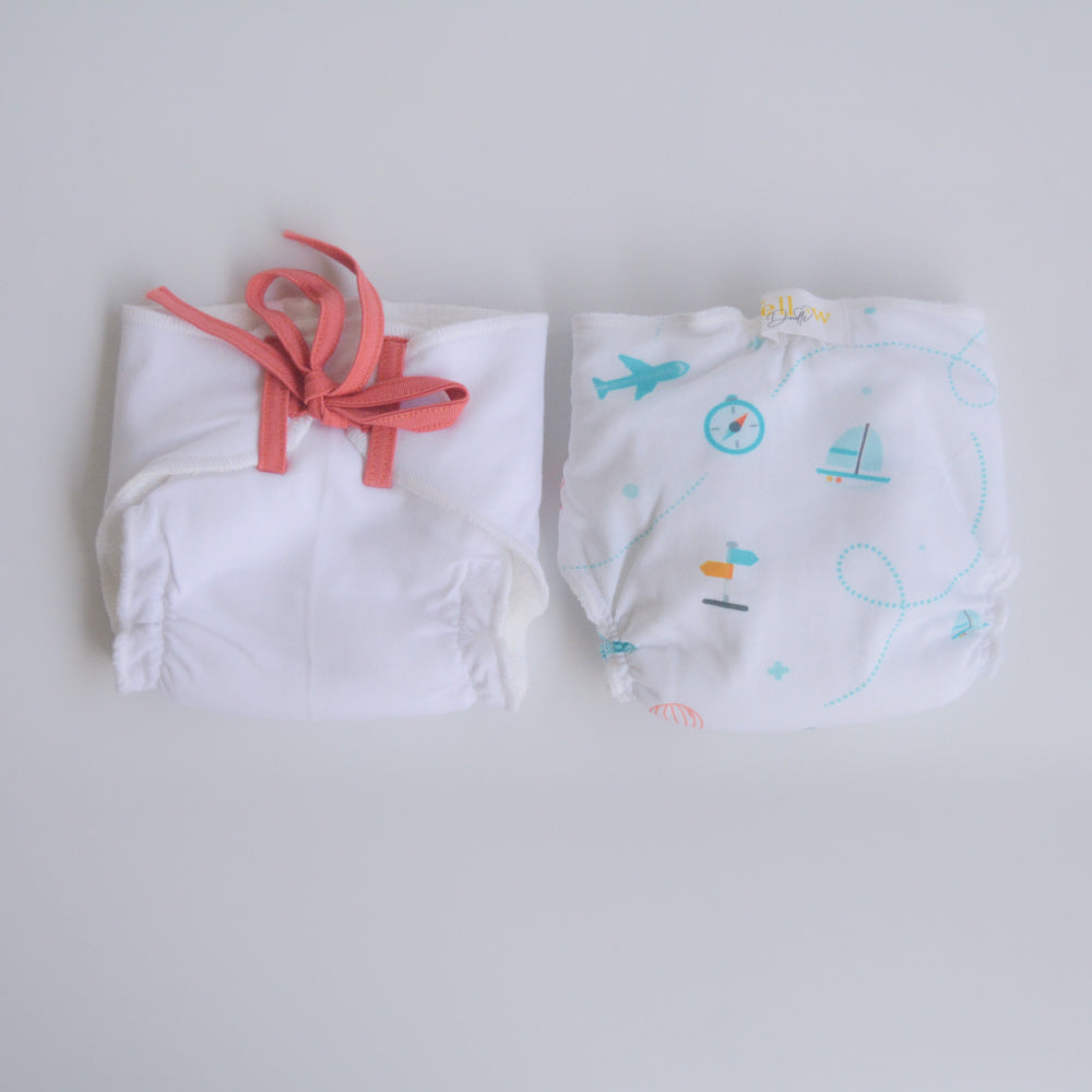 Red Hearts - Everyday Essentials Nappy & Vest (Set of 4)