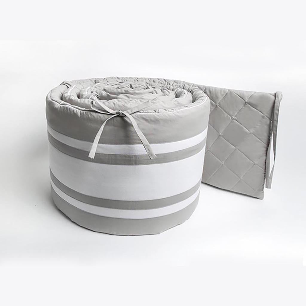 Nursery Basics <br> Grey Cot Bumper