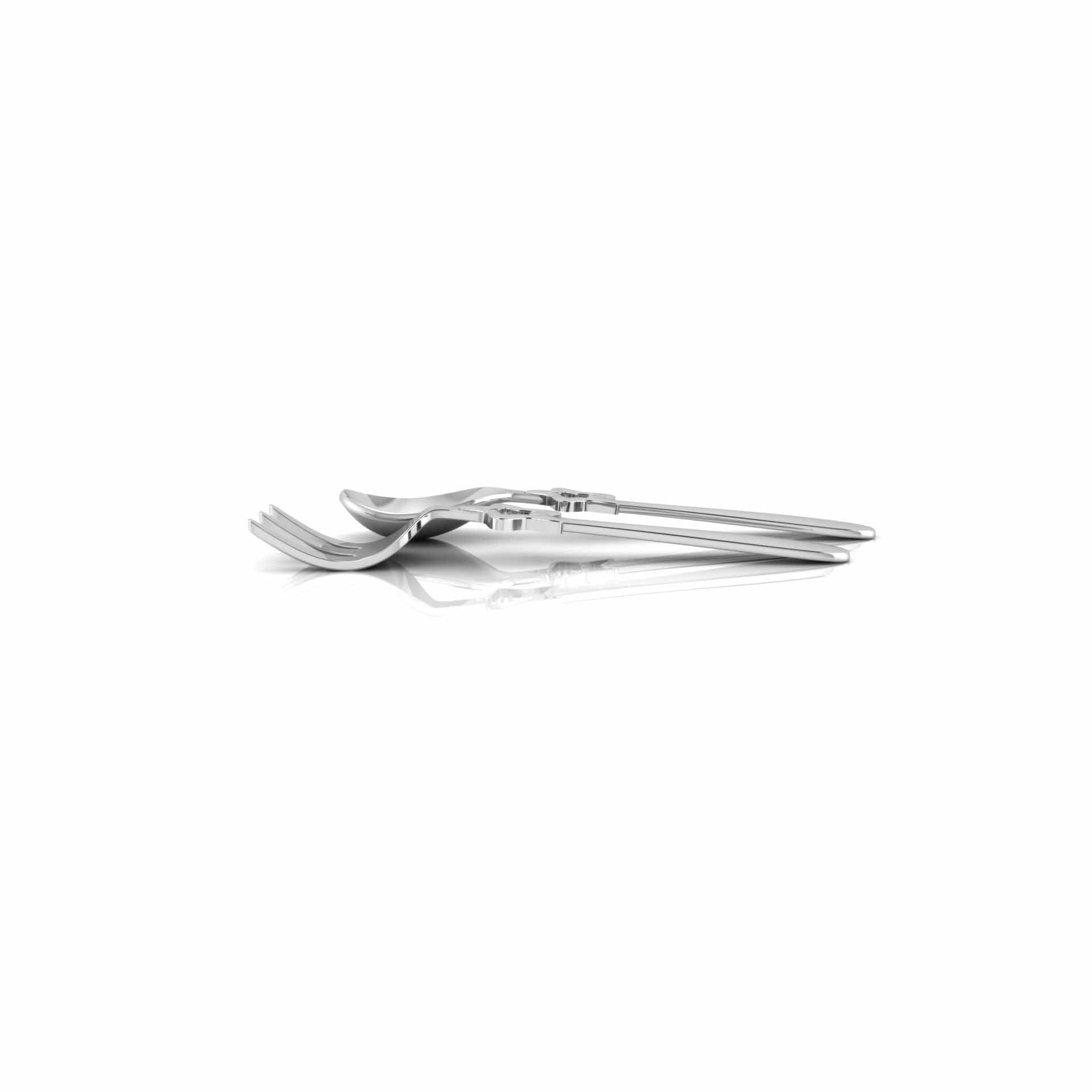 Silver Plated Star Spoon & Fork Set