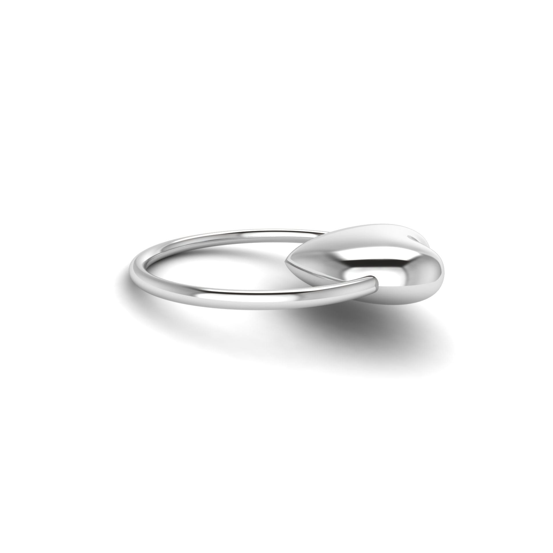 Sterling Silver Rattle & Teether - Heart Ring