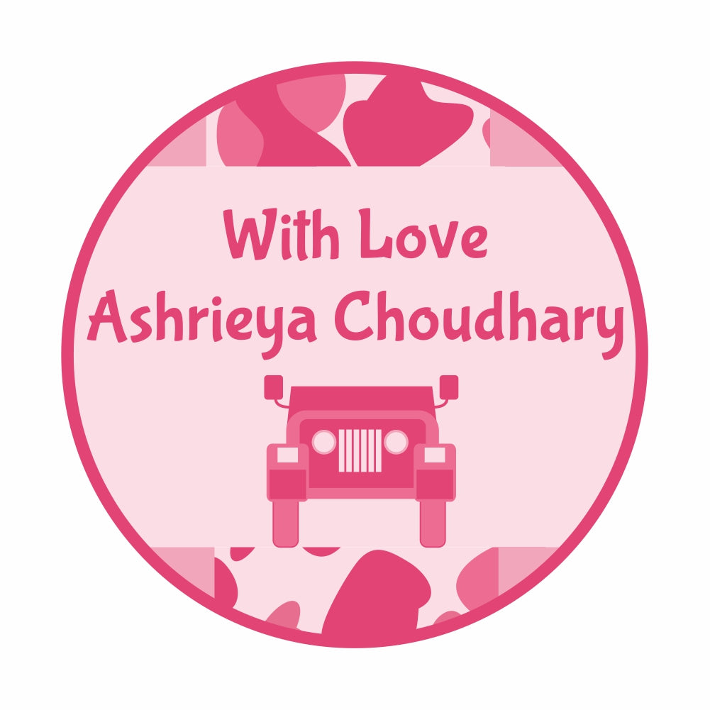 Personalised Gift Stickers - Camou Girl, Set of 60